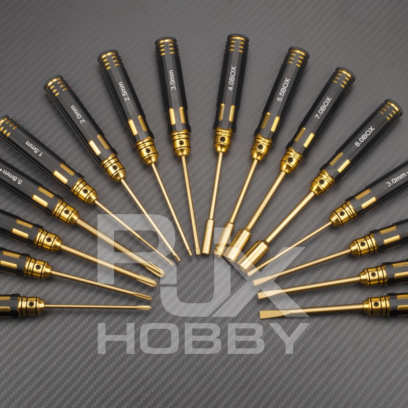 RJX 4pcs Flat Head Screw driver Tools Kit Set 3.0mm / 4.0mm / 5.0mm / 5.8mm for RC Models Car Boat Airplane