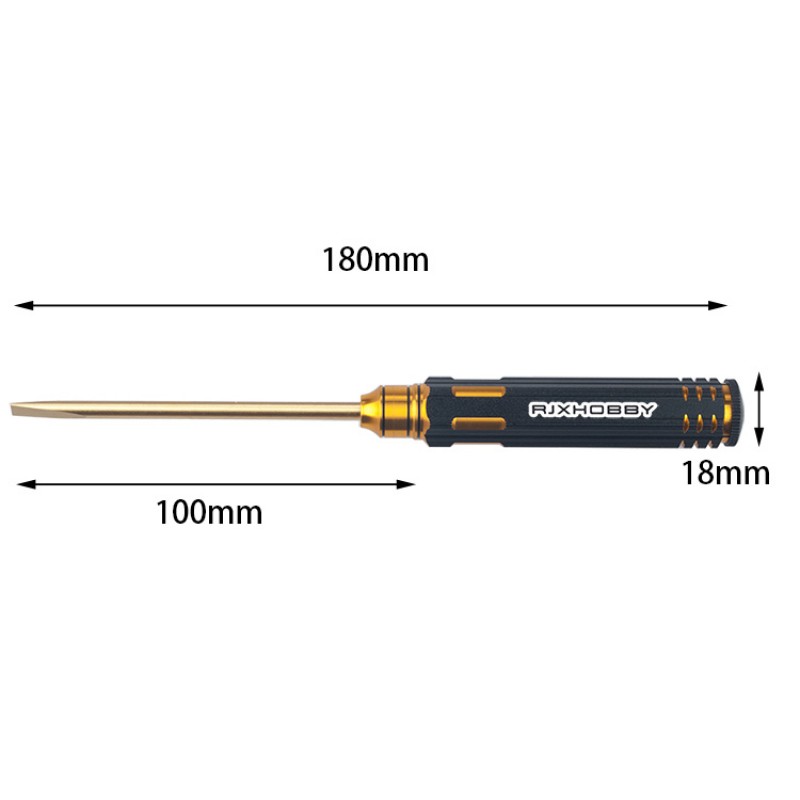 RJX 4pcs Flat Head Screw driver Tools Kit Set 3.0mm / 4.0mm / 5.0mm / 5.8mm for RC Models Car Boat Airplane