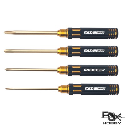 RJX 4pcs Phillips Screwdriver Tools Kit Set 3.0mm 4.0mm 5.0mm 5.8mm for RC FPV Car Boat Airplane