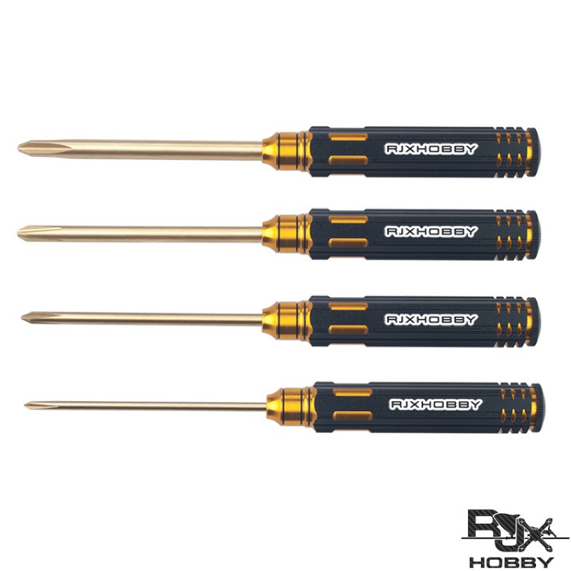 RJX 4pcs Phillips Screwdriver Tools Kit Set 3.0mm 4.0mm 5.0mm 5.8mm for RC FPV Car Boat Airplane