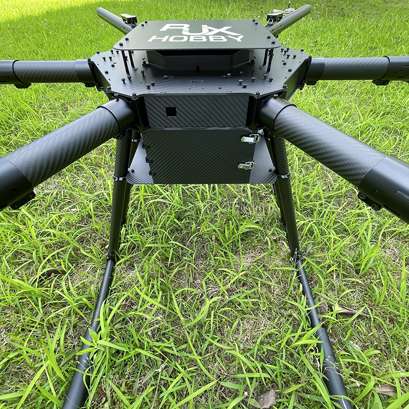 RJX1950A 6-Axis Carbon Fiber Umbrella Folding Hexacopter Frame with upper and below battery tray without motor mounts