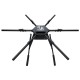 RJX1950A 6-Axis Carbon Fiber Umbrella Folding Hexacopter Frame with upper and below battery tray without motor mounts