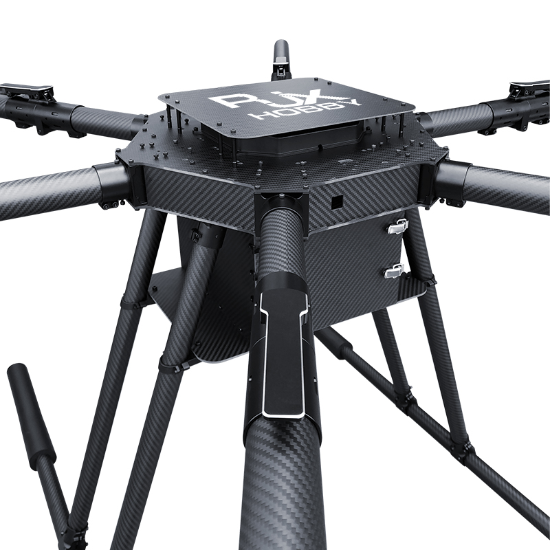 RJX1950A 6-Axis Carbon Fiber Umbrella Folding Hexacopter Frame with upper and below battery tray without motor mounts