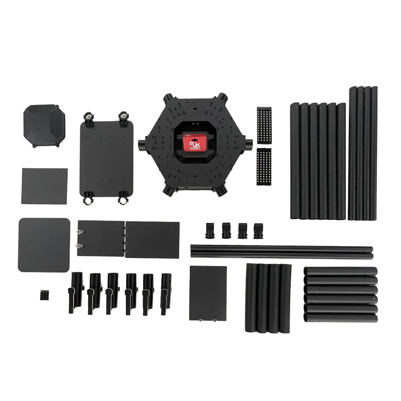 RJX1950A 6-Axis Carbon Fiber Umbrella Folding Hexacopter Frame with upper and below battery tray without motor mounts