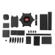 RJX1950A 6-Axis Carbon Fiber Umbrella Folding Hexacopter Frame with upper and below battery tray without motor mounts