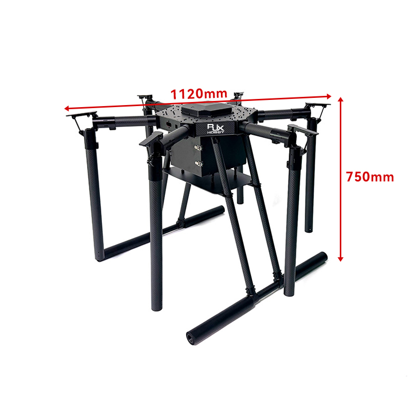 RJX1958A 6-Axis Carbon Fiber Umbrella Folding Hexacopter Frame without motor mounts