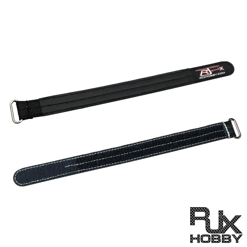 RJXHOBBY 2pcs Kevlar Battery Strap Kevlar Stitching Rubber Grip and Metal Buckle (Width: 20mm Length: 150-400mm)