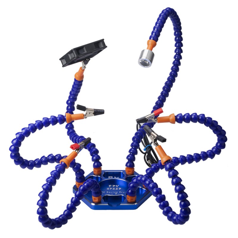 RJX Helping Hands Third Hand Soldering Arms Flexible Arms With USB Lamp