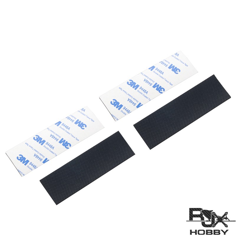 RJX 4pcs 100x 30x 2mm Mesh Surface FPV Anti-Slip Damping Silicone Mat Adhesive Tape for RC Quadcopter Multicopter Lipo Battery