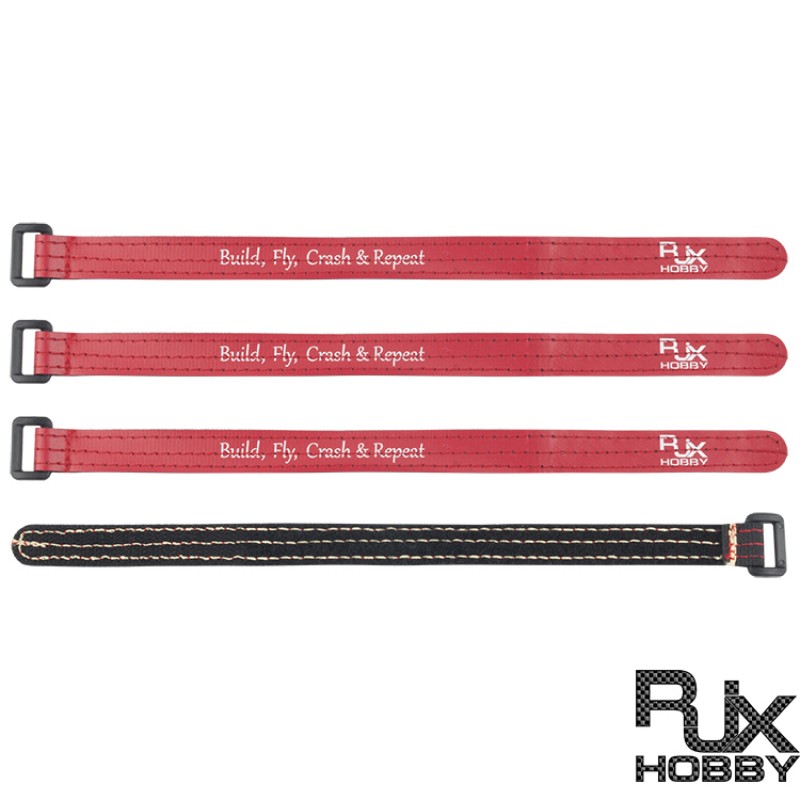 RJX Non-Slip Silicone Battery Straps – 4 Pack (Width: 16mm Length:150 /200 /210 /220 /230 /250 /300mm)