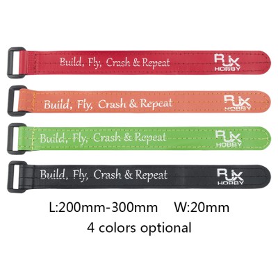 RJX Non-Slip Silicone Battery Straps – 4 Pack(Width: 20mm Length:200 /210 /220 /230 /250 /300mm)