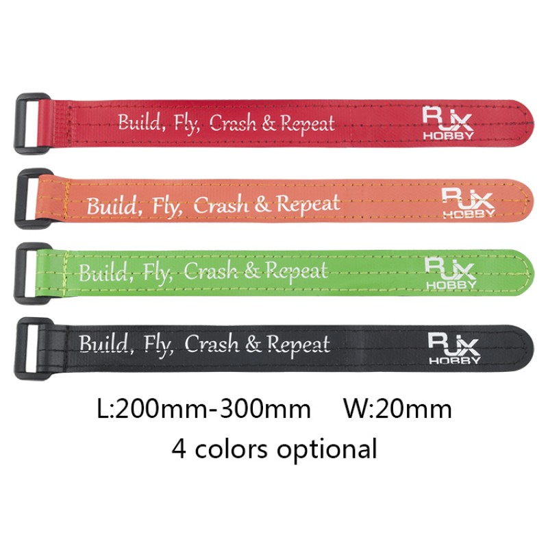 RJX Non-Slip Silicone Battery Straps – 4 Pack(Width: 20mm Length:200 /210 /220 /230 /250 /300mm)