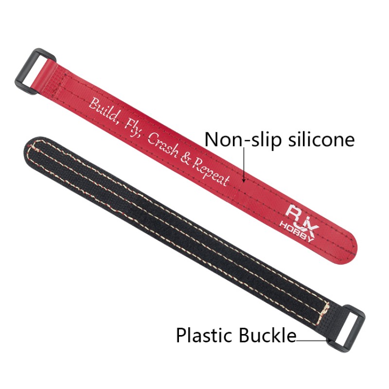 RJX Non-Slip Silicone Battery Straps – 4 Pack(Width: 20mm Length:200 /210 /220 /230 /250 /300mm)