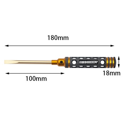 RJX 4pcs Flat Head Screw driver Tools Kit Set 3.0mm / 4.0mm / 5.0mm / 5.8mm for RC Models Car Boat Airplane
