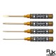 RJX 4pcs Flat Head Screw driver Tools Kit Set 3.0mm / 4.0mm / 5.0mm / 5.8mm for RC Models Car Boat Airplane
