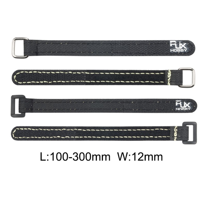 RJXHOBBY 4 Pack Nylon (K)evlar thread stitching Battery Straps(Width: 12mm Length: 100-300mm)