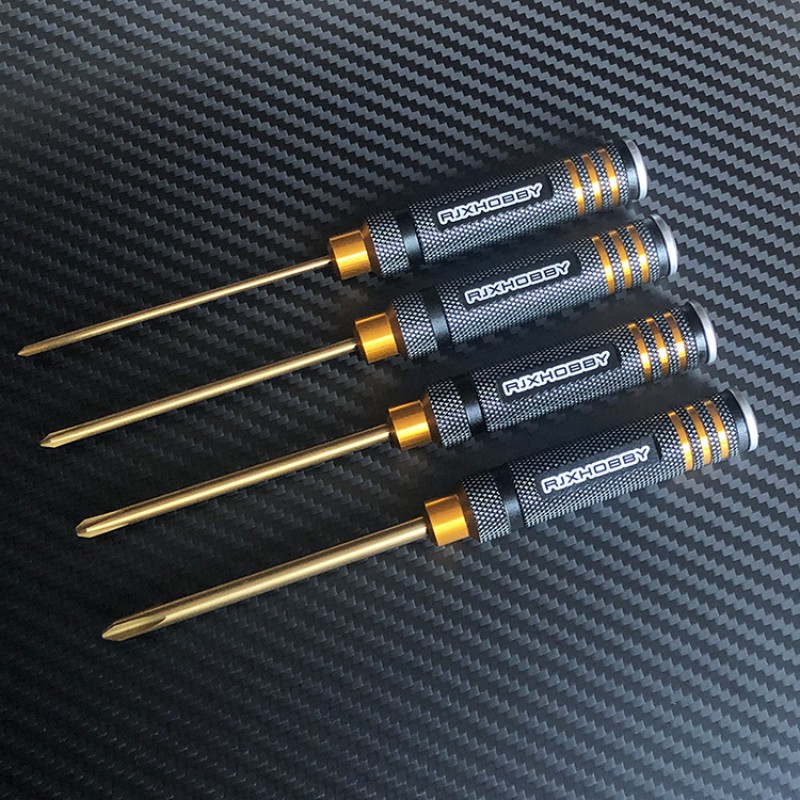 RJX 4pcs Phillips Screwdriver Tools Kit Set 3.0mm 4.0mm 5.0mm 5.8mm for RC FPV Car Boat Airplane