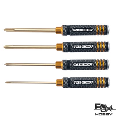RJX 4pcs Phillips Screwdriver Tools Kit Set 3.0mm 4.0mm 5.0mm 5.8mm for RC FPV Car Boat Airplane