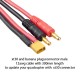 RJXHOBBY Charger Leads XT30U Male Connector to 4mm Banana Plug (30cm / 12AWG)