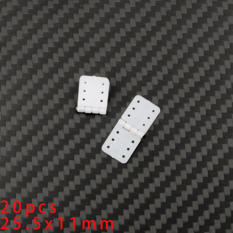 RJXHOBBY 20PCS Small Pinned Nylon Hinge RC Airplane Plane Parts Replacement
