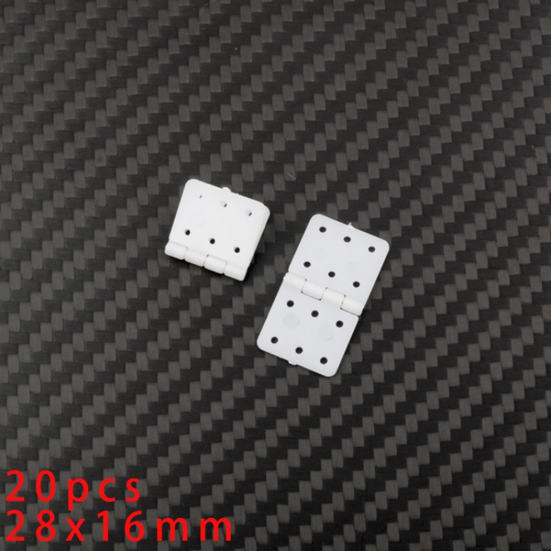 RJXHOBBY 20PCS Small Pinned Nylon Hinge RC Airplane Plane Parts Replacement