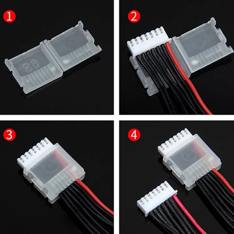 RJXHOBBY 10Pcs AB Clip Buckle LiPo Battery Balance Plug Connector Protector for 2S-6S Li-Po Battery