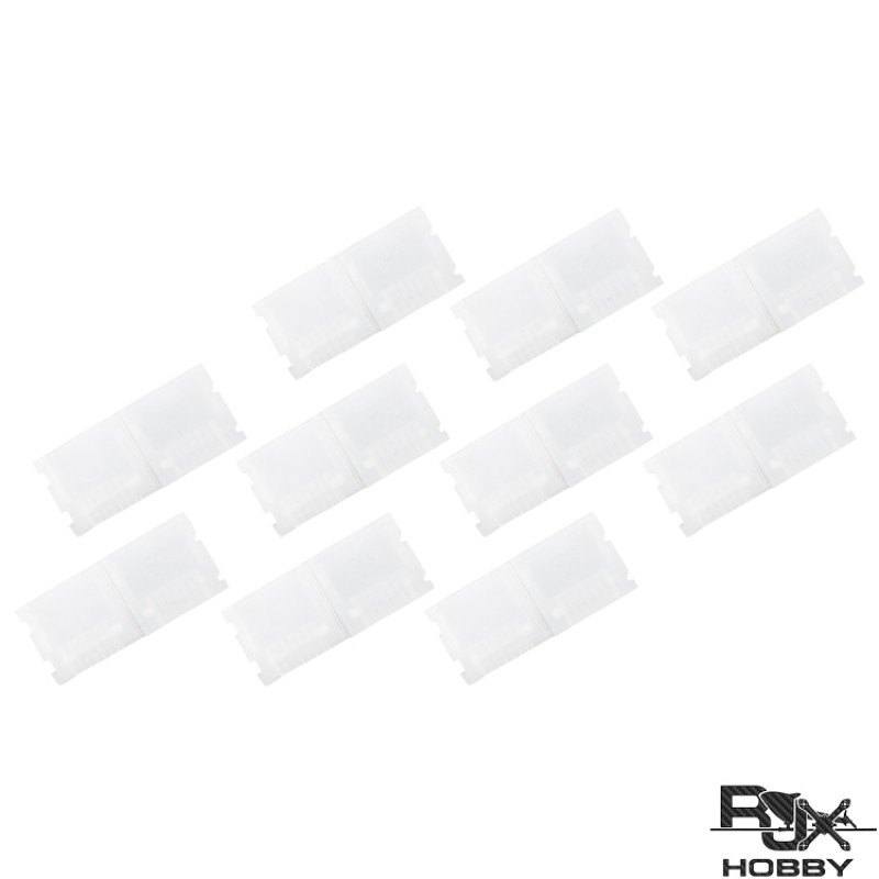 RJXHOBBY 10Pcs AB Clip Buckle LiPo Battery Balance Plug Connector Protector for 2S-6S Li-Po Battery