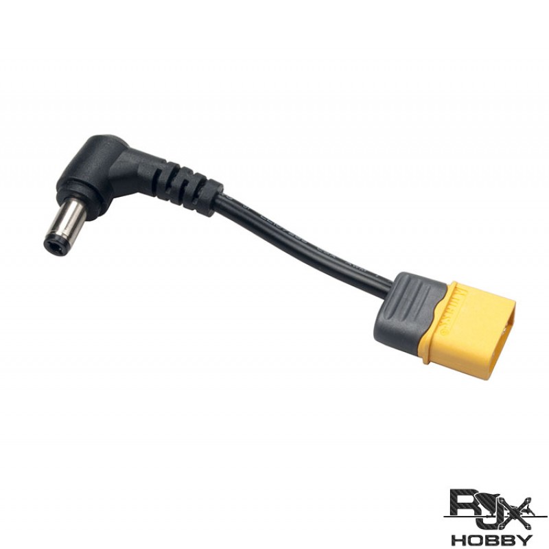 RJXHOBBY XT60 Male Plug DC 5.5mm x 2.5mm Male Adapter for FPV Lipo Battery & Drone Goggles