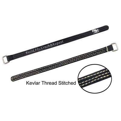 RJX Kevlar Stitched  Battery Strap w/ Metal Buckle– 4 Pack Black(Width: 10mm Length:100 /120 /130 /150 /170 /190 /200mm