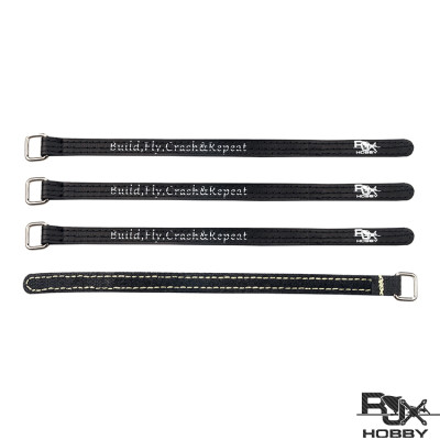RJX Kevlar Stitched  Battery Strap w/ Metal Buckle– 4 Pack Black(Width: 10mm Length:100 /120 /130 /150 /170 /190 /200mm