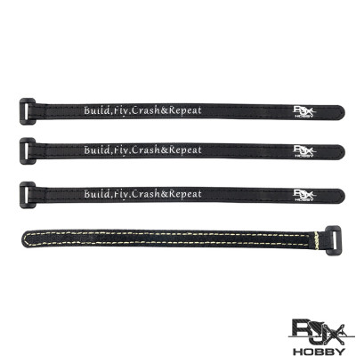 RJX Non-Slip Silicone Battery Straps – 4 Pack Black(Width: 10mm Length:100 /120 /130 /150 /170 /190 /200mm
