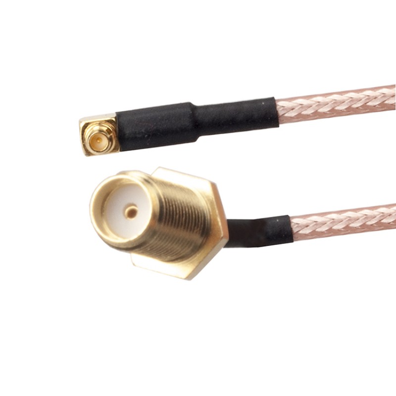 RJXHOBBY 120mm RF RG316 Pigtail SMA Female Antenna Connector to MMCX Male Coaxial Cable Adapter Right Angle