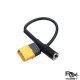 RJXHOBBY XT60 Male Bullet Connector to Female DC 5.5mm X 2.1mm DC5521 Rubber Power Cable
