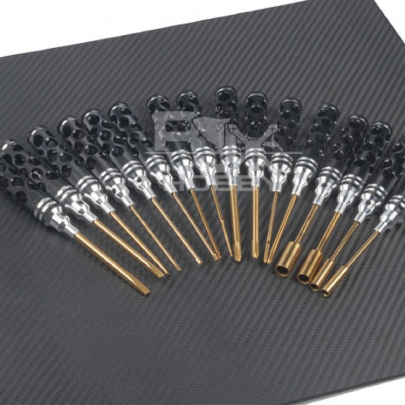 RJXHOBBY Hex /Nut/ Phillips/ Flat Screwdriver 16 pcs kits