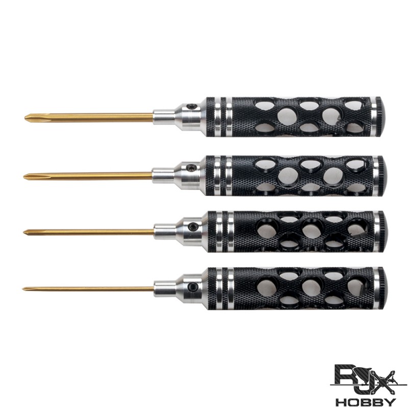 RJX 4pcs Phillips Screwdriver Tools Kit Set 3.0mm 4.0mm 5.0mm 5.8mm for RC FPV Car Boat Airplane