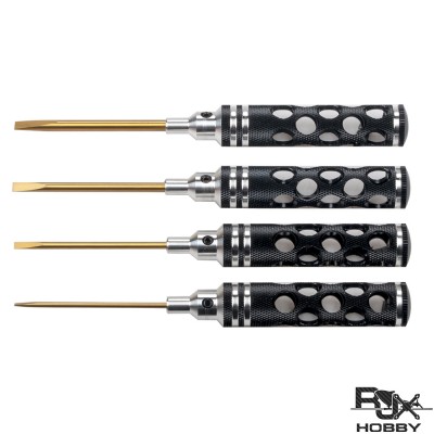 RJX 4pcs Flat Head Screw driver Tools Kit Set 3.0mm / 4.0mm / 5.0mm / 5.8mm for RC Models Car Boat Airplane