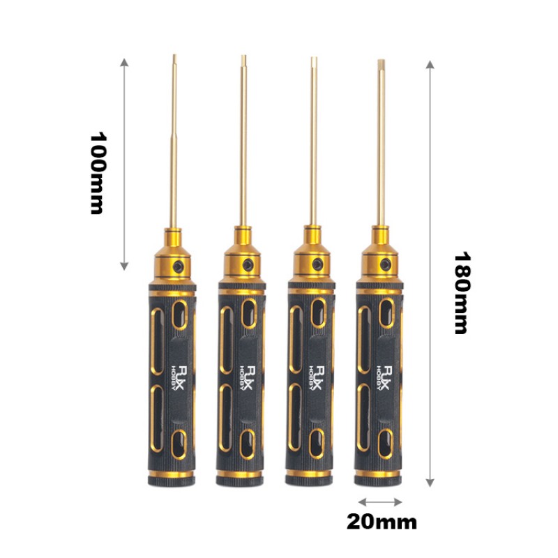 RJX Hex Screw driver Tools Kit 1.5mm / 2.0mm / 2.5mm / 3.0mm for RC Models Car Boat Airplane