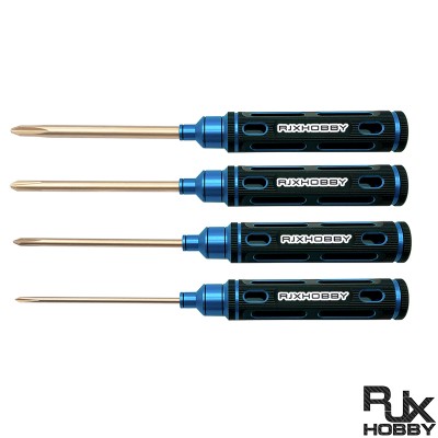 RJX 4pcs Phillips Screwdriver Tools Kit Set 3.0mm 4.0mm 5.0mm 5.8mm for RC FPV Car Boat Airplane
