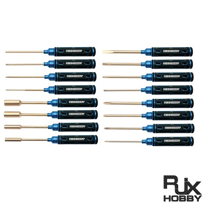 RJXHOBBY Hex /Nut/ Phillips/ Flat Screwdriver 16 pcs kits
