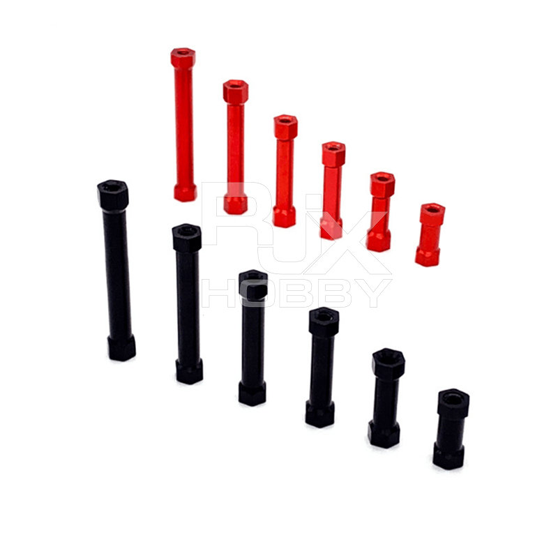 RJXHOBBY 50Pcs M3 Hex Standoff Hexagon Studs Aluminum Alloy Multicolor for PCB