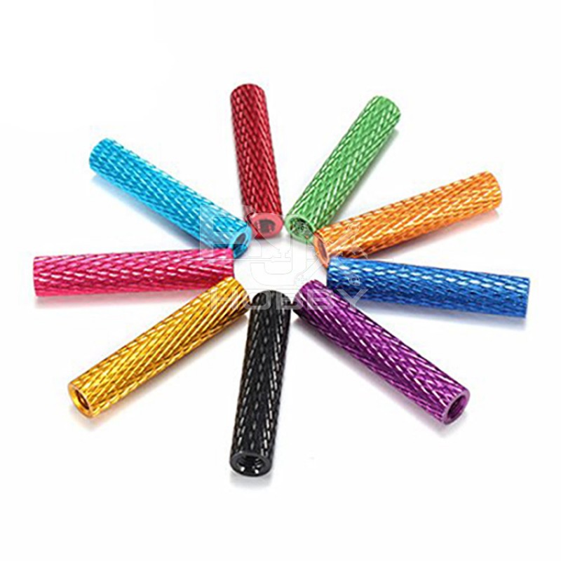 RJXHOBBY 50Pcs M3  Knurled Standoff Aluminum Alloy Anodized Spacer
