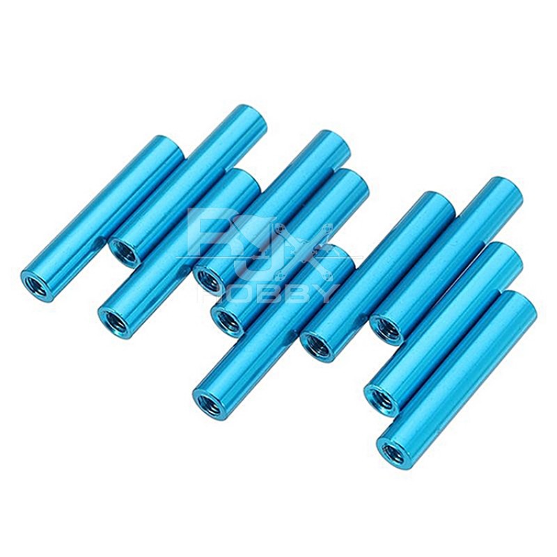 RJXHOBBY 50pcs M3 Round Aluminum Alloy Standoff Spacer Studs 