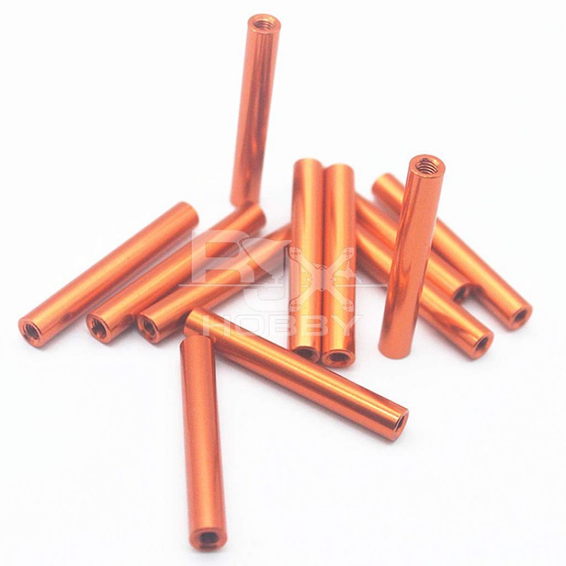 RJXHOBBY 50pcs M3 Round Aluminum Alloy Standoff Spacer Studs 