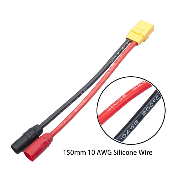 RJXHOBBY AS150 Male Female to XT90 Female 150mm 10AWG wire