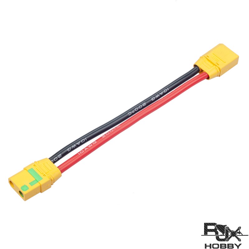 RJX XT90-S Anti Spark Female to  XT90 male extension wire cable 150mm 10AWG