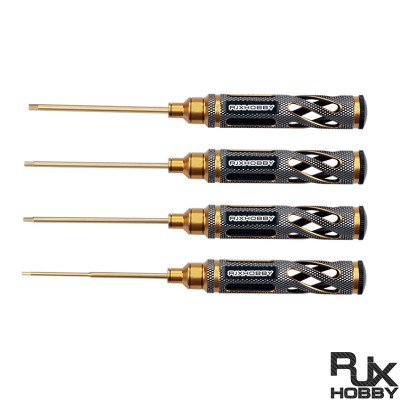 RJX 4pcs Hollow Handle Hex Screw driver Tools Kit Set 1.5mm / 2.0mm / 2.5mm / 3.0mm for RC Models Car Boat Airplane