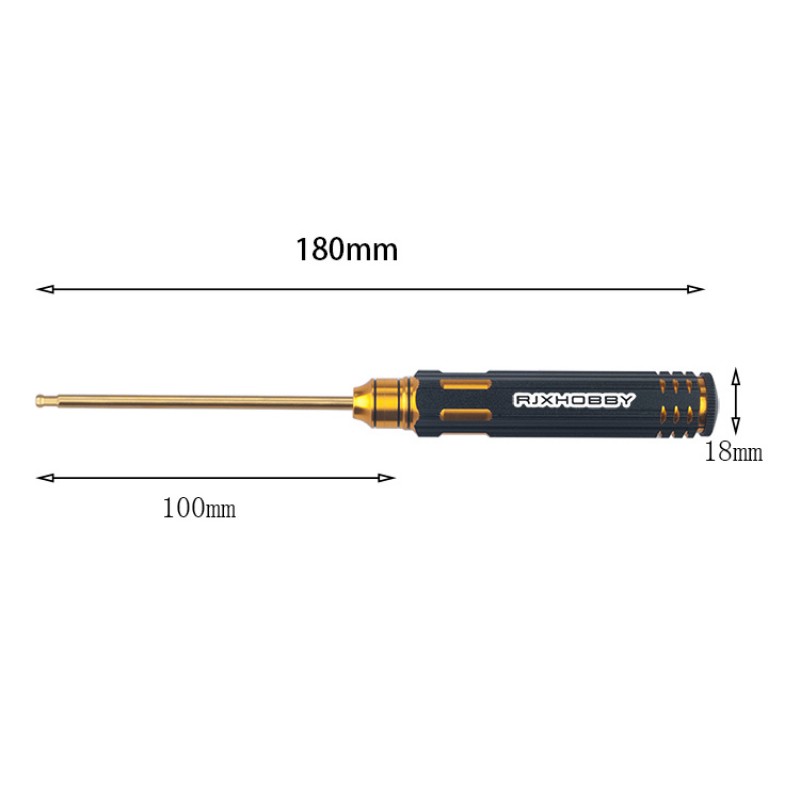 RJXHOBBY Hex Ball tip Screw driver Tools Kits 1.5mm / 2.0mm / 2.5mm / 3.0mm for RC Models Car Boat Airplane FPV 