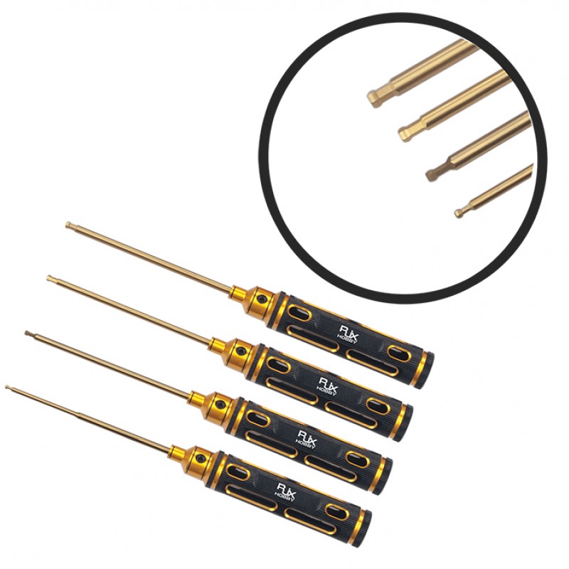 RJX Hex Ball tip Screw driver  Bits 1.5,2.0,2.5,3.0mm