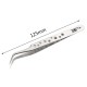 RJX High Precision 45° Curved Tweezer Stainless Steel  Cooling Hole Electronics Repair Hand Tools