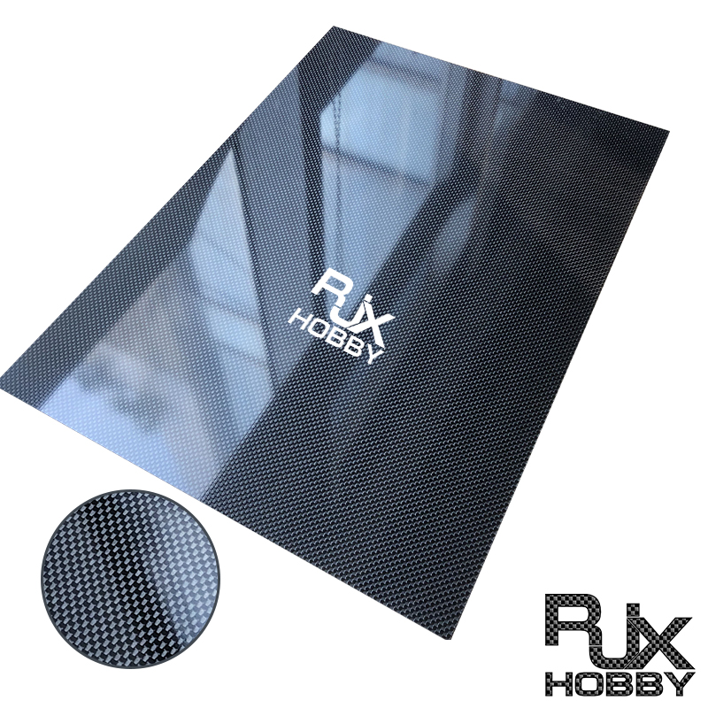 RJXHOBBY 3K 100% Full Carbon Fiber Sheet 600x500x0.5-10mm (Plain glossy)